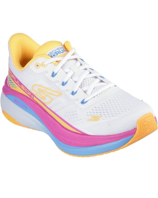 Skechers Herren Performance Max Cushioning Propulsion Textile Damen Sneaker in weiß