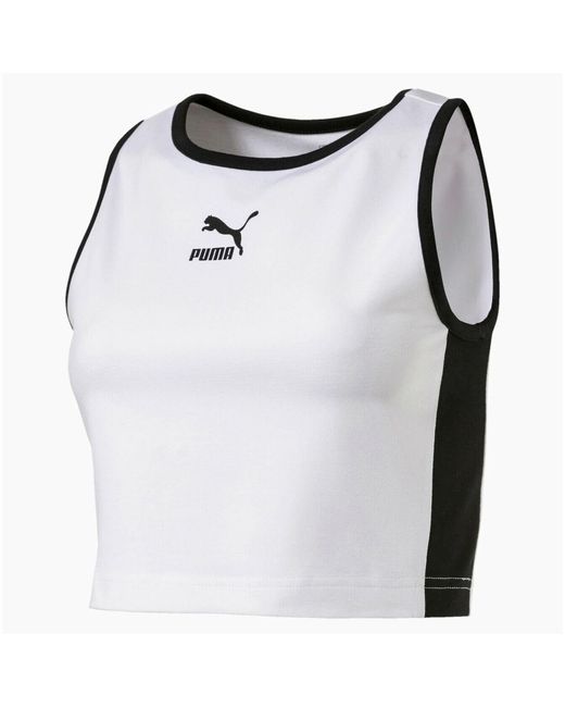 PUMA Black Classics T7 Cropped Tank