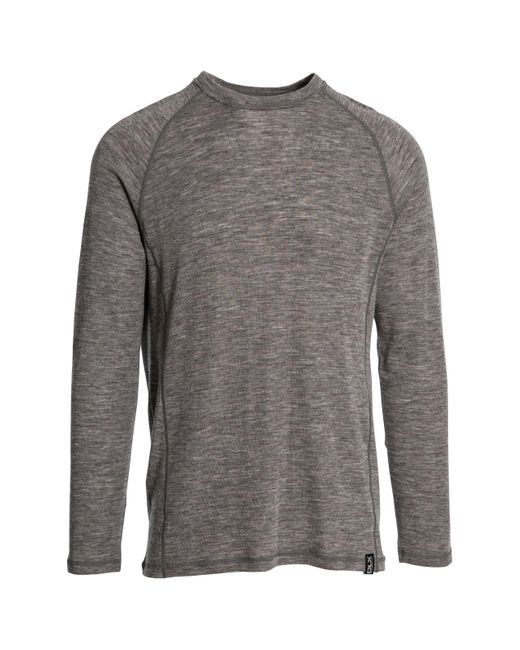 Trespass Gray Wexler Merino Base Layer Top (Dark Marl) for men