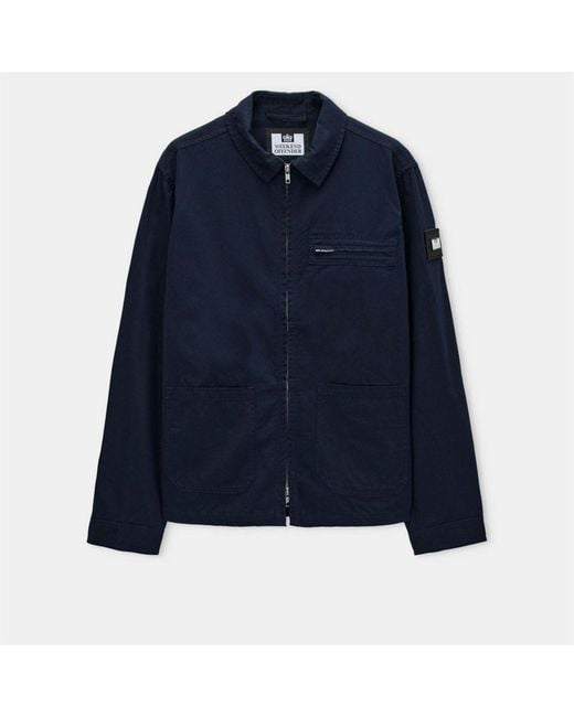 Weekend Offender Blue Caleb Service Overshirt for men