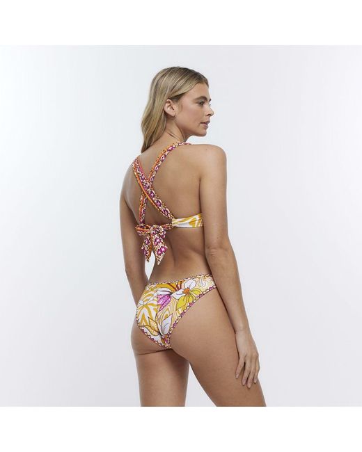 River Island Multicolor Balconette Bikini Top Nylon