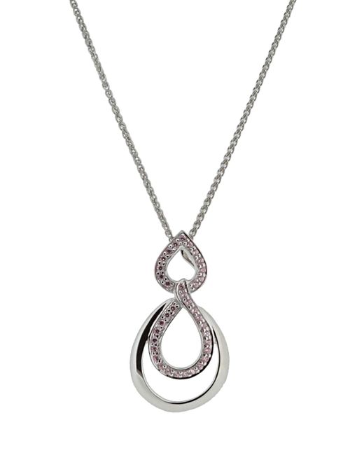 Orphelia 'amber' Dames 925 Sterling Zilveren Ketting Met Hangertje in het Black