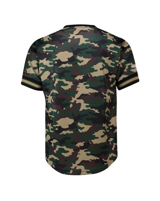 Mitchell & Ness Green Nba Philadelphia 76Ers Camo Mesh T-Shirt for men