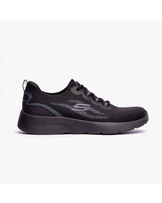 Skechers Black Dynamight 2.0-Daytime Stride Ladies Lace-Up Trainers