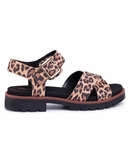 Clarks Brown Orinoco Strap Sandals Leather