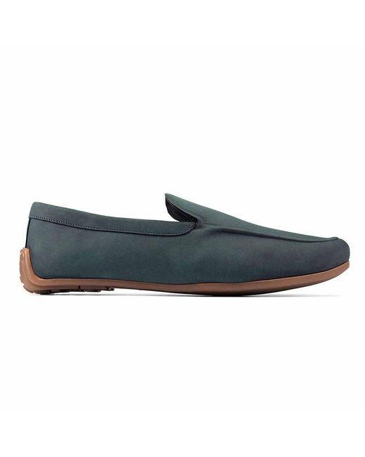 Clarks Blue Reazor Plain Shoes Nubuck Leather for men