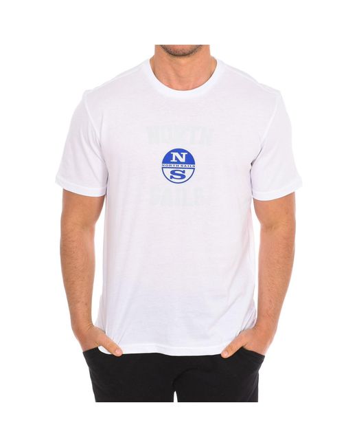 North Sails White Short Sleeve T-Shirt 9024000 for men