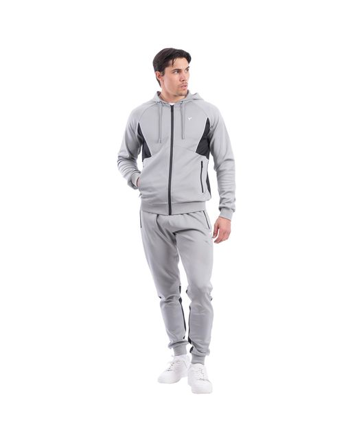 D Rock Gray D Rock Tracksuit Full Sleeve Hoodie & Ribbed Cuff Jogger for men