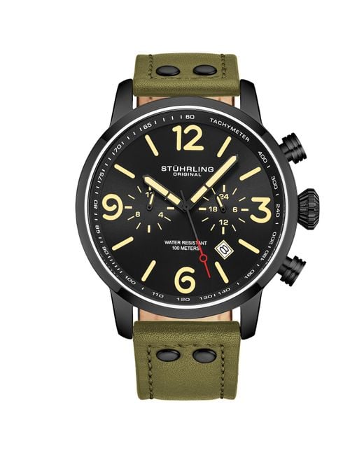 Stuhrling Gray 3956 Quartz Aviator for men