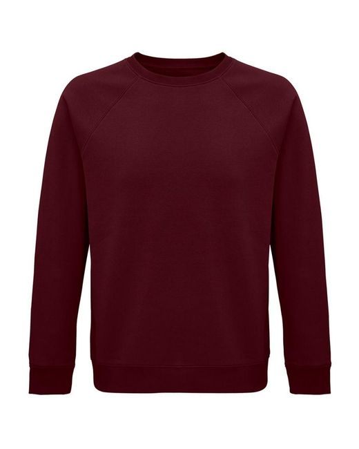 Sol's Red Adult Space Organic Raglan Sweatshirt