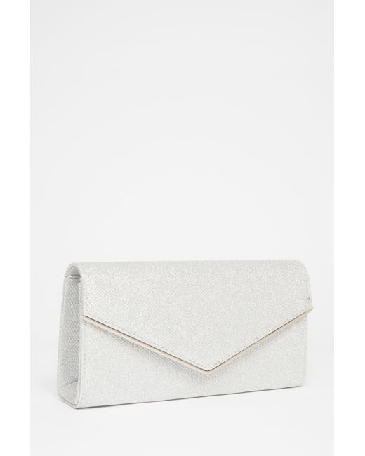Quiz White Thin Clutch Bag