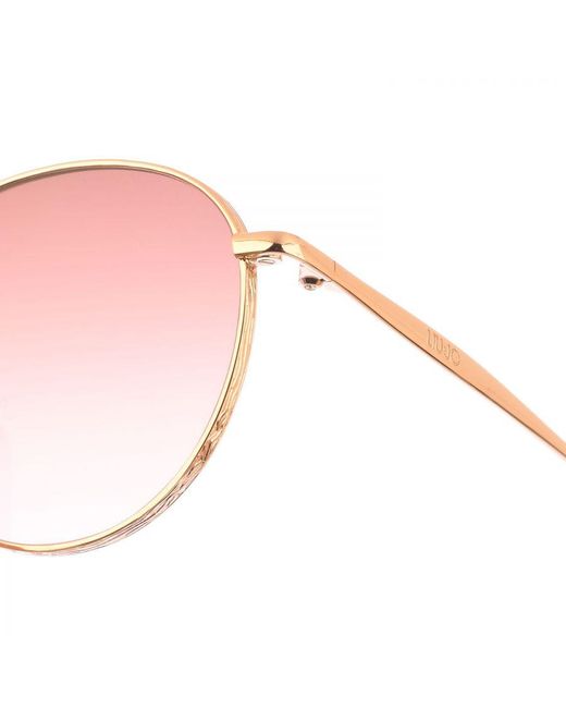 Liu Jo Pink Oval Shaped Metal Sunglasses Lj133S