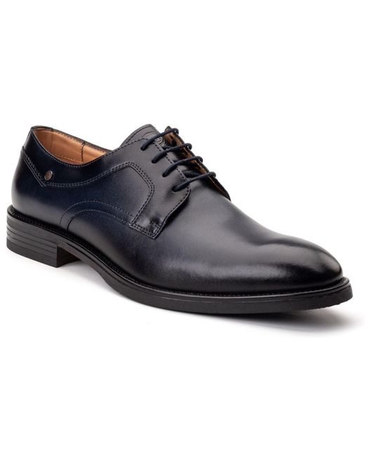 Base London Black Sleeve Leather Lace-Up Shoes for men