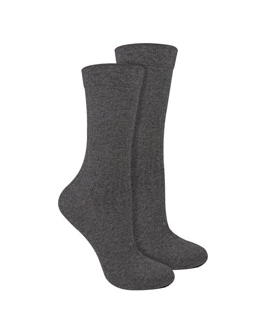 Steve Madden Gray 2 Pairs Ladies Organic Cotton Camel Wool Socks