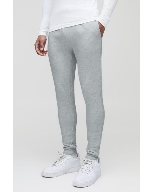 BoohooMAN Gray Basic Super Skinny Fit Jogger for men