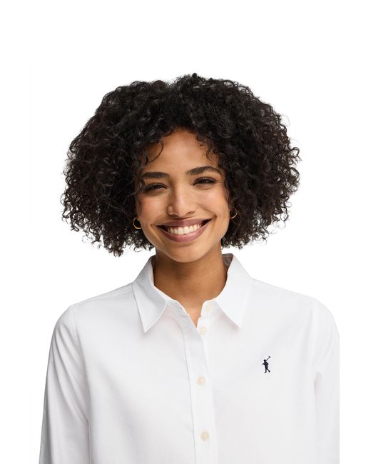 POLO CLUB White Long Sleeve Regular Fit Shirt Shirt-L-S25