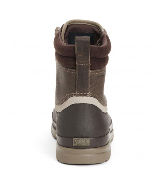 Muck Boot Brown Originals Duck Lace Memory Foam Wellingtons for men