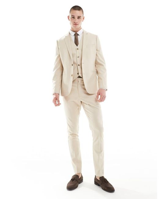 ASOS Natural Wedding Skinny Suit Jacket for men
