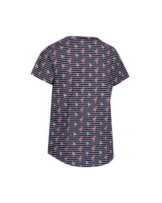 Trespass Blue Ladies Cara Flamingo Casual Top