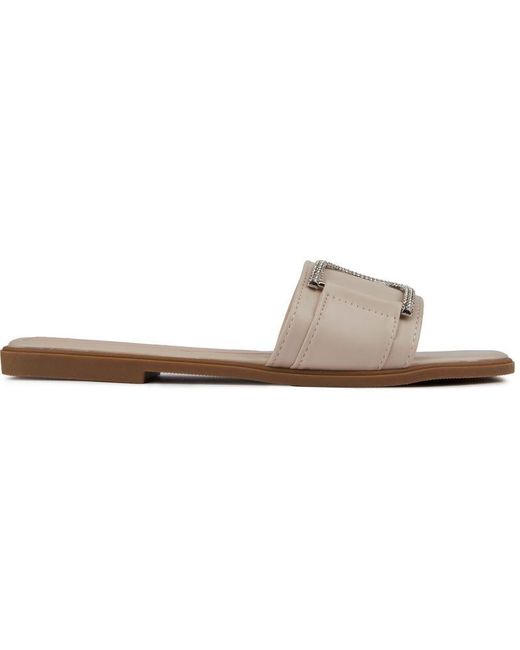 SOLESISTER White Dede Slide Sandals