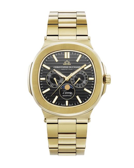Christophe Duchamp Metallic L'Envie Moonphase Watch 46Mm for men