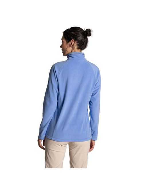 Craghoppers Blue Ladies Nation Trust Miska Half Zip Fleece Top (Vinca)
