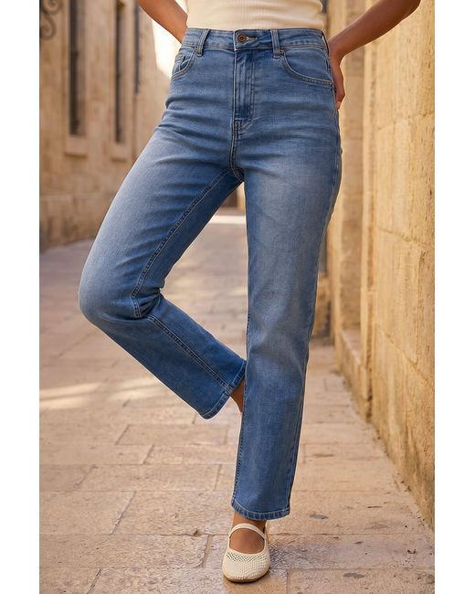 Roman Blue Straight Leg Stretch Jeans
