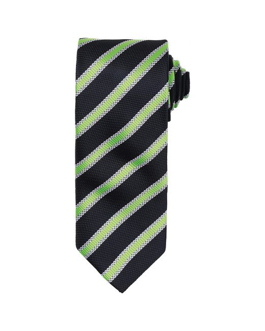 PREMIER Green Stripe Waffle Tie /Lime) for men
