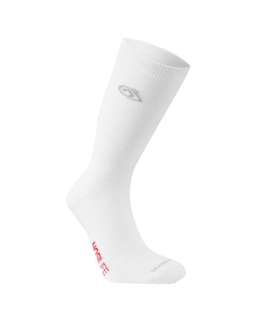 Craghoppers White Nosilife Travel Wool Socks for men