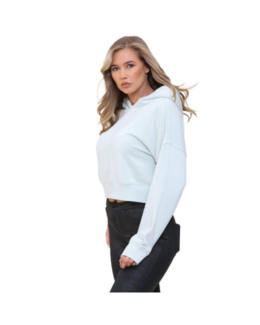 Kruze By Enzo White Cropped Hoodie