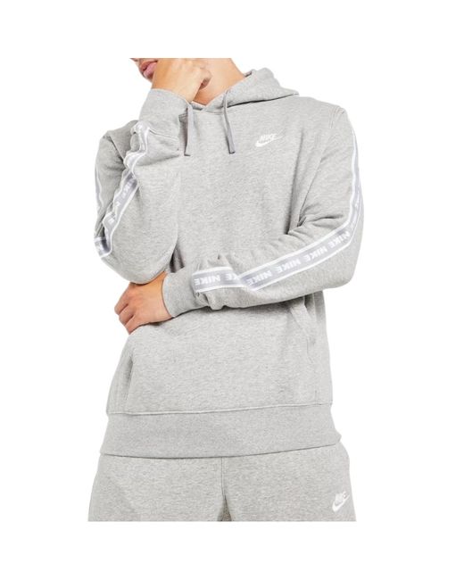 Nike Gray Aries Club Tape Pullover Hoodie for men