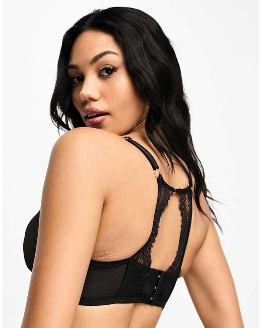 Scantilly Black By Curvy Kate Fuller Bust Exposed Racerback Plunge Bra