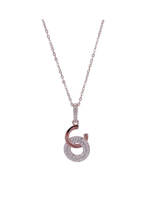 Orphelia Metallic 'Carleen' 925 Sterling Set: Chain-Pendant + Earrings