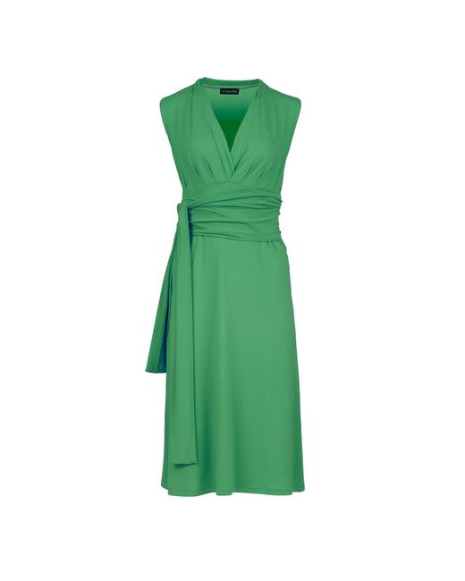 Conquista Green Jersey Empire Line Dress