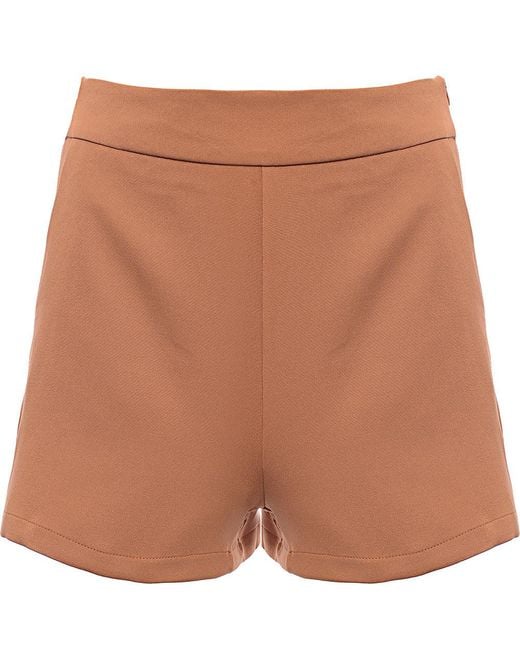 Naanaa Brown Camel High Waisted Shorts