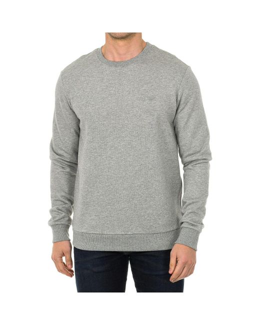 Armani Gray Long-Sleeved Crew-Neck Sweatshirt 7V6M69-6Jqdz for men