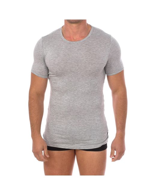 Bikkembergs Gray Fashion Bamboo Short Sleeve T-Shirt Bkk1Uts03Si for men