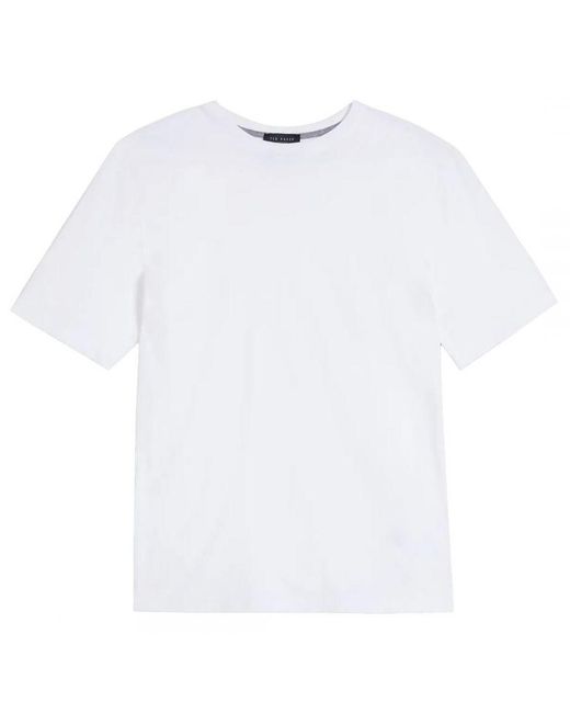 Ted Baker White Regular Fit Tywinn T-Shirt Cotton for men