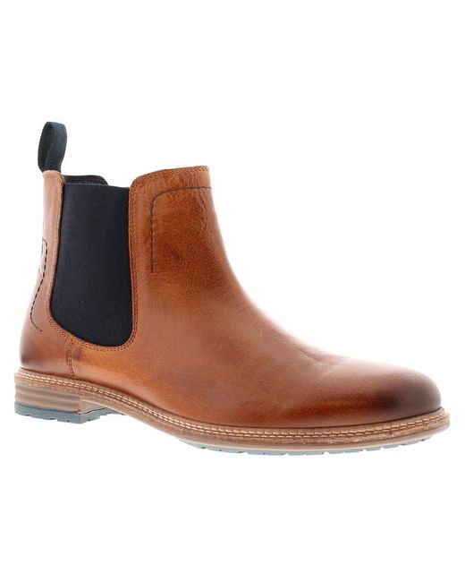 Bandwagon Brown Smart Boots Apollo Leather Slip On Leather (Archived) for men