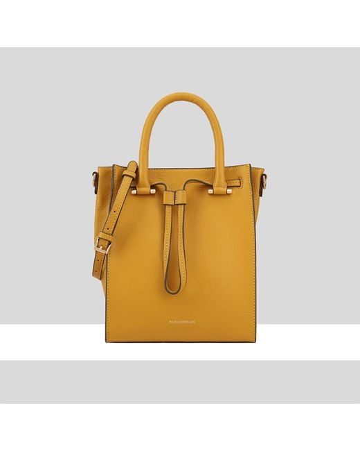 Paul Costelloe Yellow Flumendosa Leather Multi Way Bag