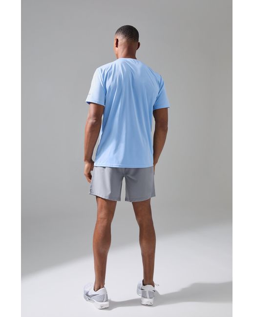 BoohooMAN Blue Man Active Stretch Woven Regular Fit 7inch Gym Short for men