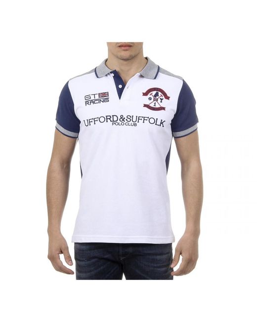 Ufford & Suffolk Polo Club Blue Short Sleeves Us001 Cotton for men