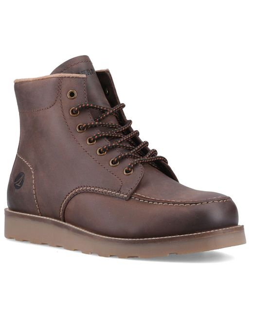 Sperry Top-Sider Brown Boston Leather Ankle Boots for men