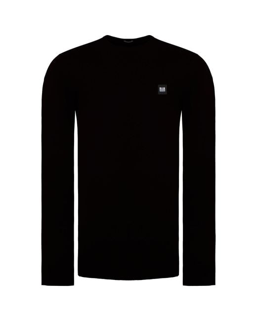 Weekend Offender Black Sweater Cotton for men