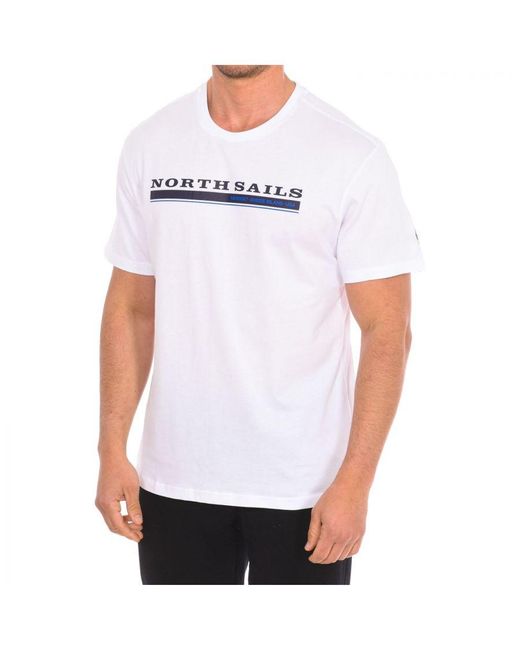 North Sails White Short Sleeve T-Shirt 9024040 for men