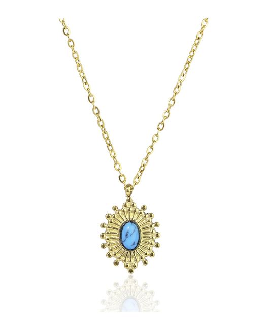 The Jewellery Stockroom Metallic Plated Stainless Steel Boho Pendant Necklace