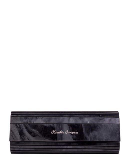 Claudia Canova Blue Acrylic Pearlescent Clutch Bag