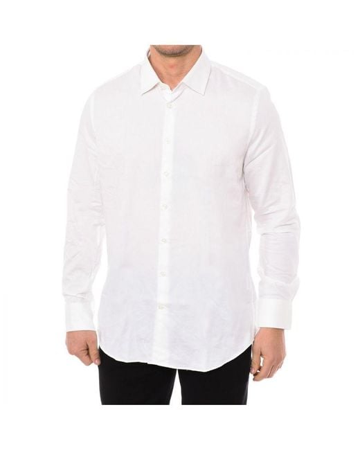 Daniel Hechter White Long Sleeve Shirt 182557-60200 for men