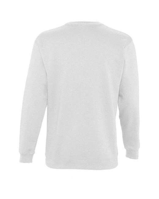 Sol's White Supreme Sweatshirt (Ash) for men
