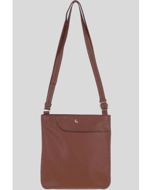 Ashwood Leather Brown 'Melodia' Real Curve Pocket Crossbody Bag